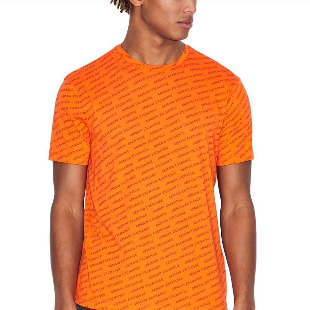 A | X  Armani Exchange Allover Logo Print T-Shirt M